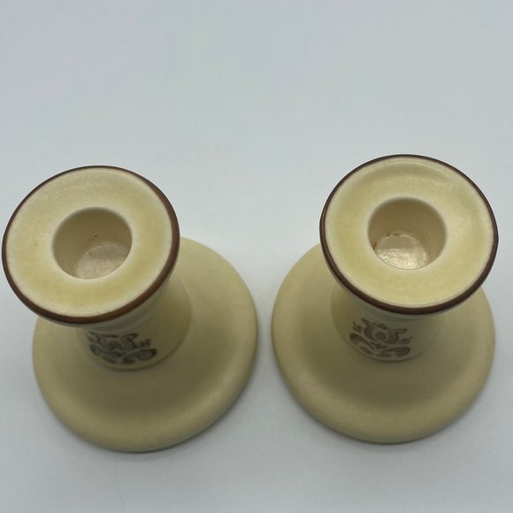 2 Vintage Pfaltzgraff Candlestick Candlesticks Village - Picture 3 of 4